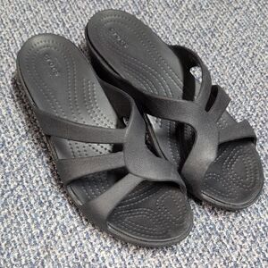 Crocs Dual Comfort Slip-On Women's Sandals - Black Size 8